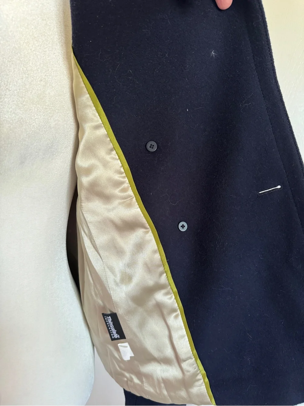 Double-Breasted Peacoat Jacket